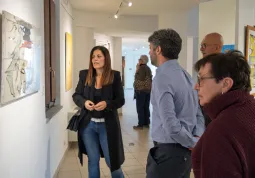Il sindaco Ezio Donadio e gli assessori Lucia Rosso e Giovanni Cismondi in visita